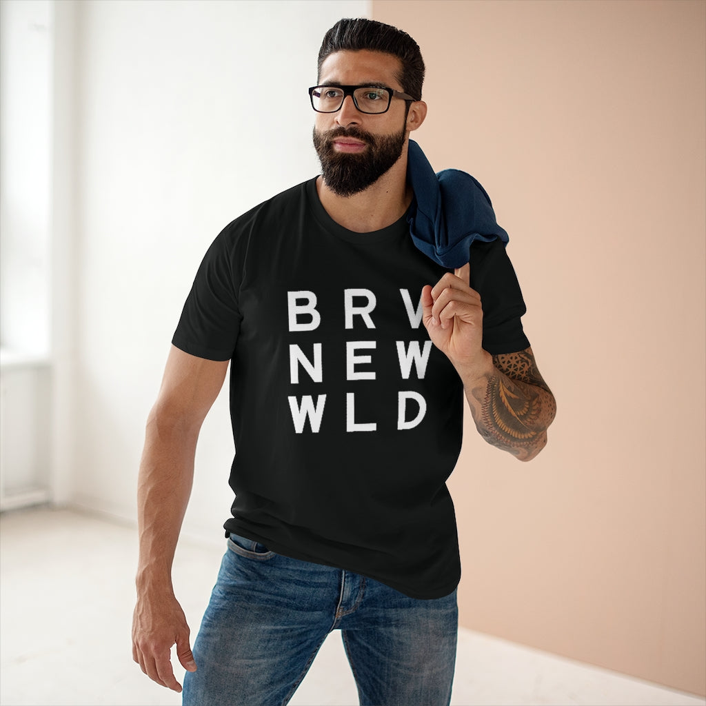 Brave Men&#39;s Staple Tee - White Logo BraveNewWorld.Wine