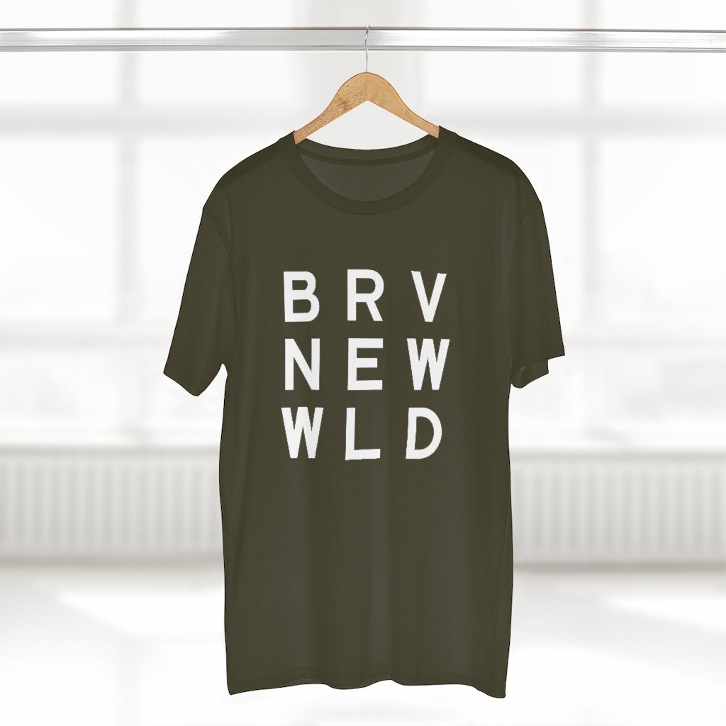 Brave Men&#39;s Staple Tee - White Logo BraveNewWorld.Wine