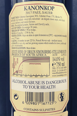 Lot 4 - Kanonkop Paul Sauer Vertical (2015 - 2018, 1 bottle of each) BraveNewWorld.Wine