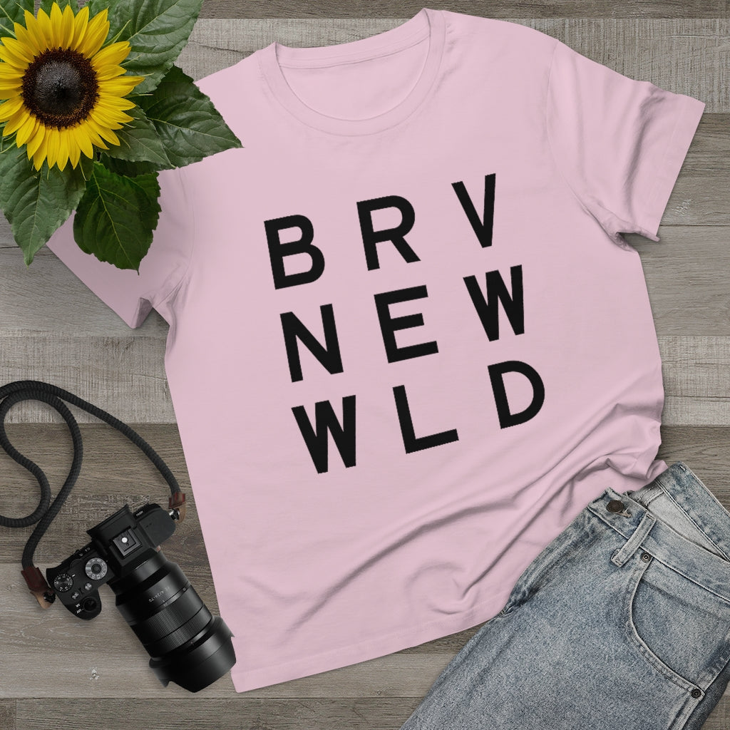 Brave Women’s Maple Tee - Black Logo BraveNewWorld.Wine