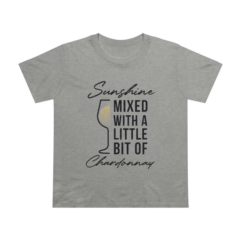 BNW.W Sunshine Chardonnay Women’s Maple Tee - Black Logo BraveNewWorld.Wine