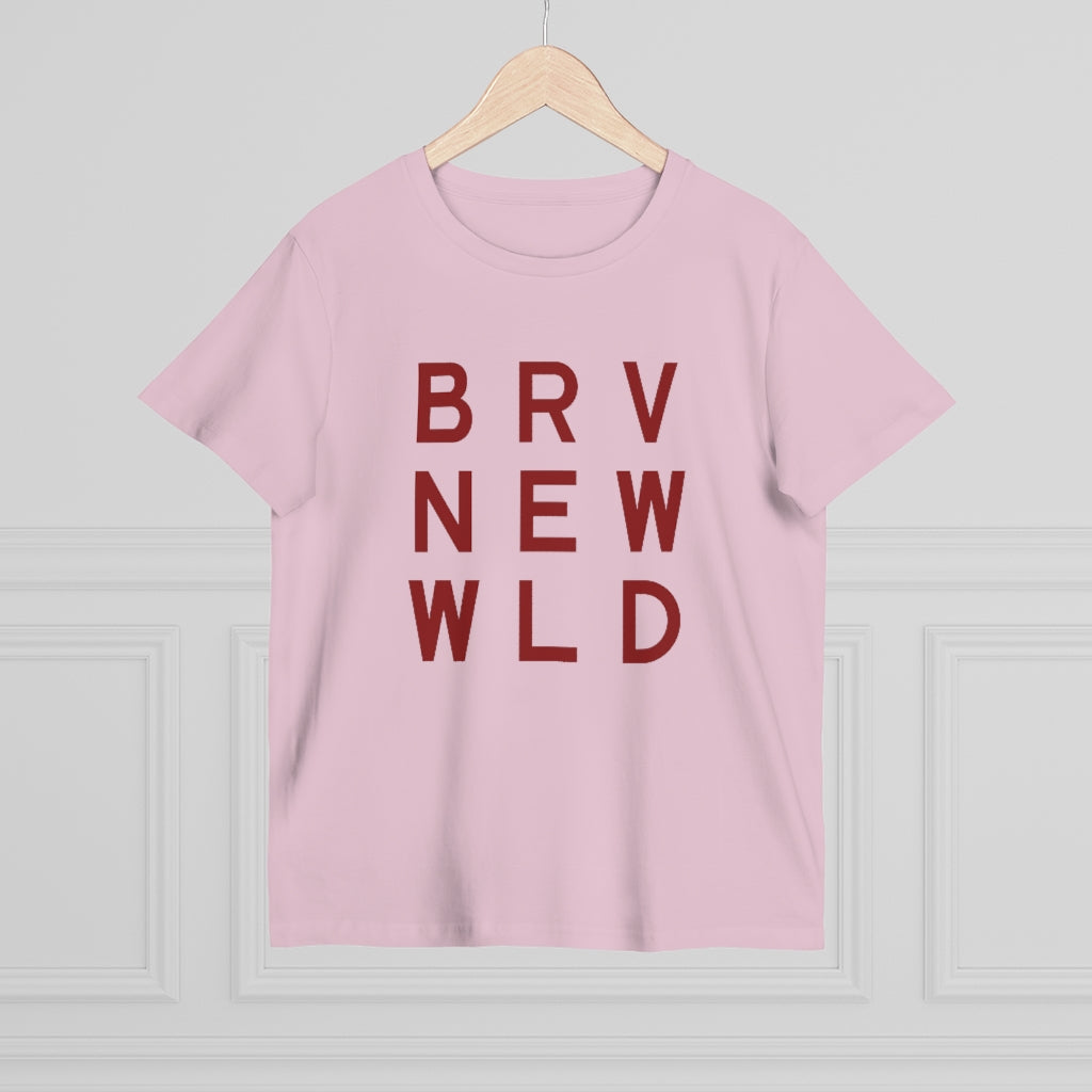 Brave Women’s Maple Tee - Burgundy Logo