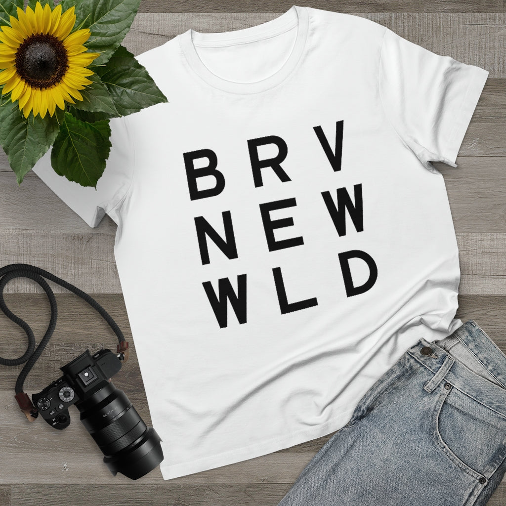 Brave Women’s Maple Tee - Black Logo BraveNewWorld.Wine