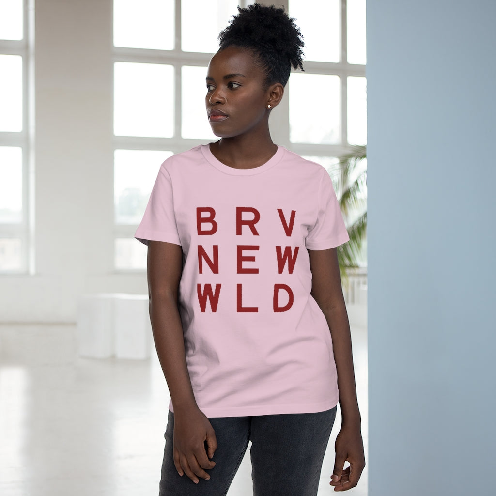 Brave Women’s Maple Tee - Burgundy Logo