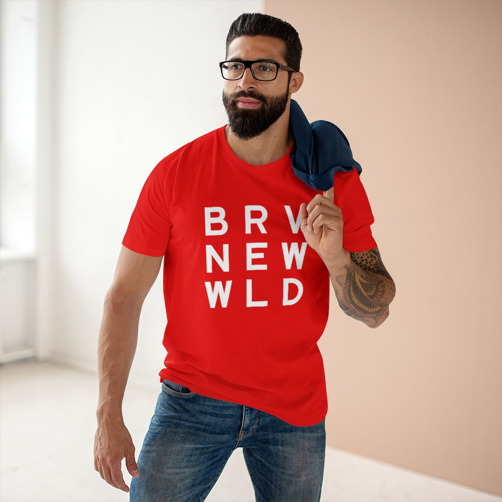 Brave Men&#39;s Staple Tee - White Logo BraveNewWorld.Wine