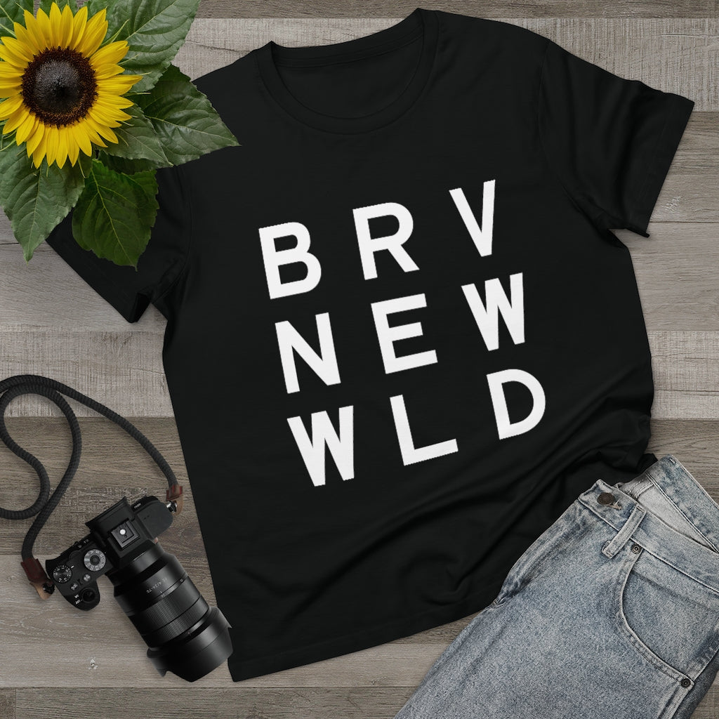 Bave Women’s Maple Tee - White Logo BraveNewWorld.Wine