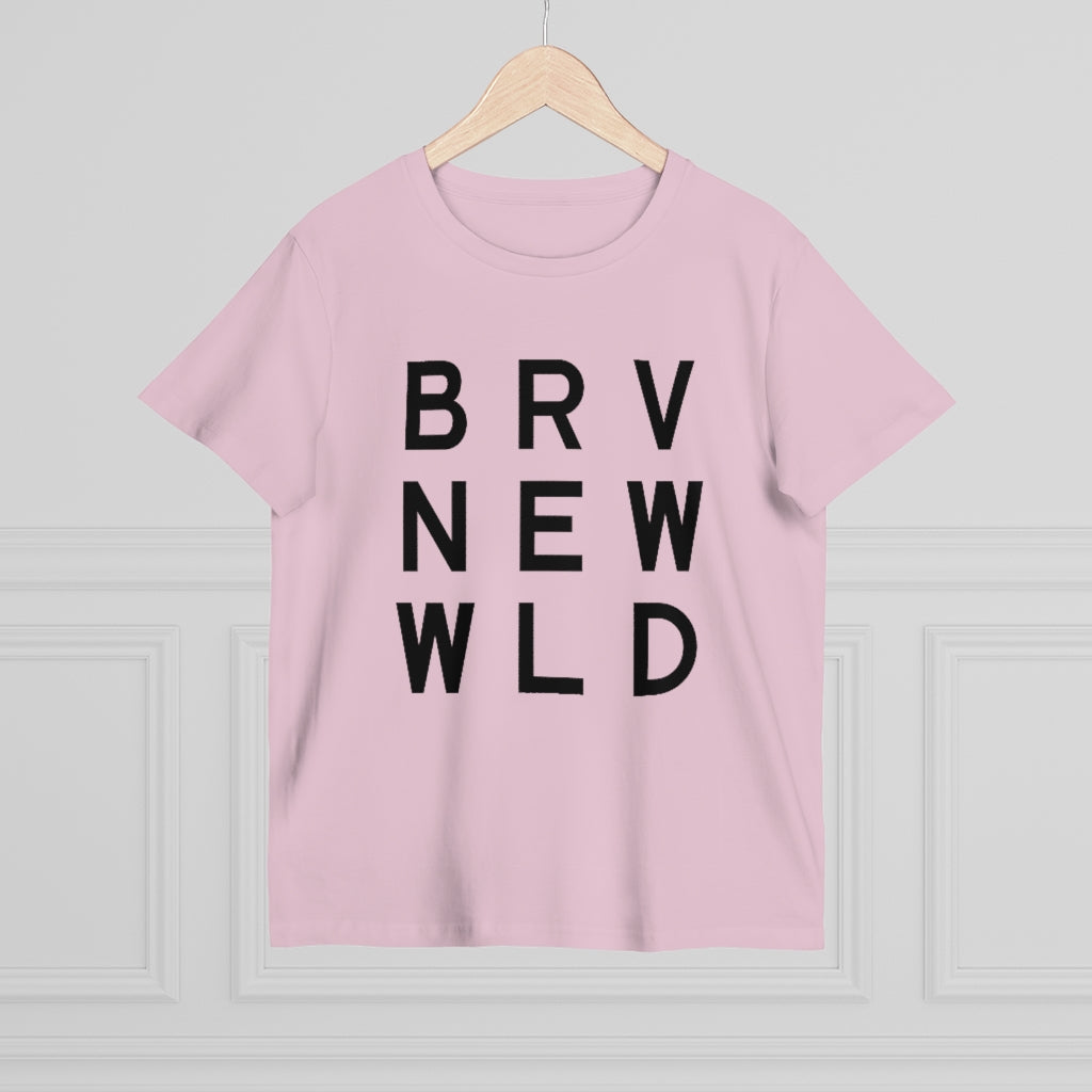 Brave Women’s Maple Tee - Black Logo BraveNewWorld.Wine