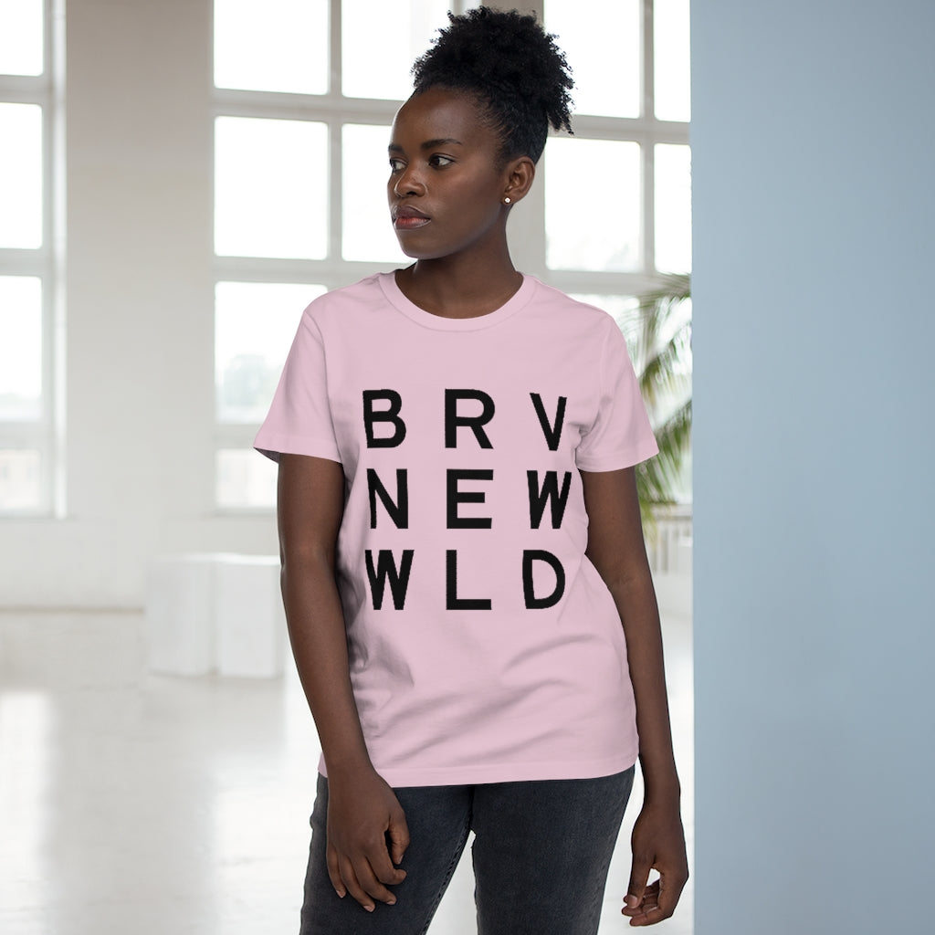 Brave Women’s Maple Tee - Black Logo BraveNewWorld.Wine