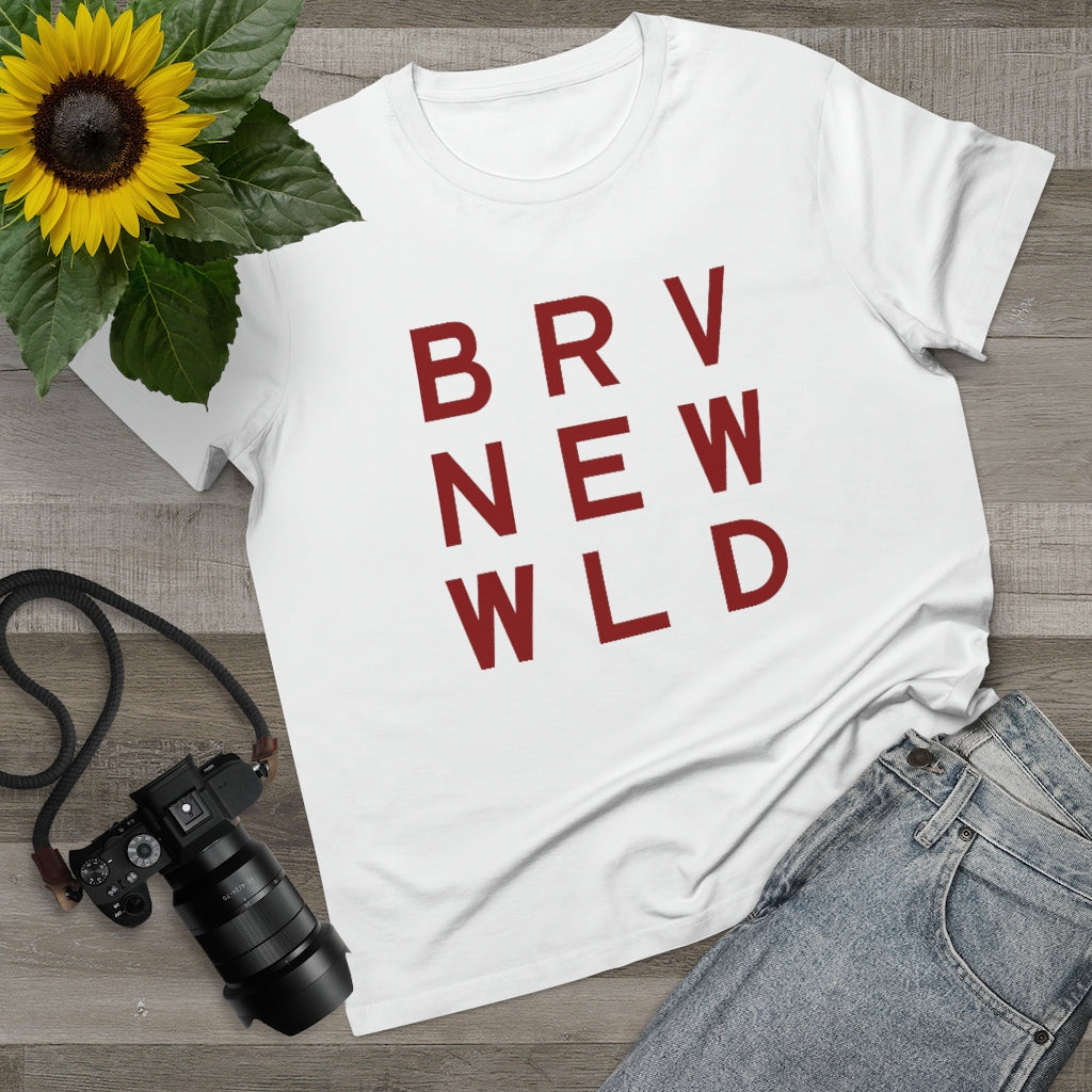 Brave Women’s Maple Tee - Burgundy Logo