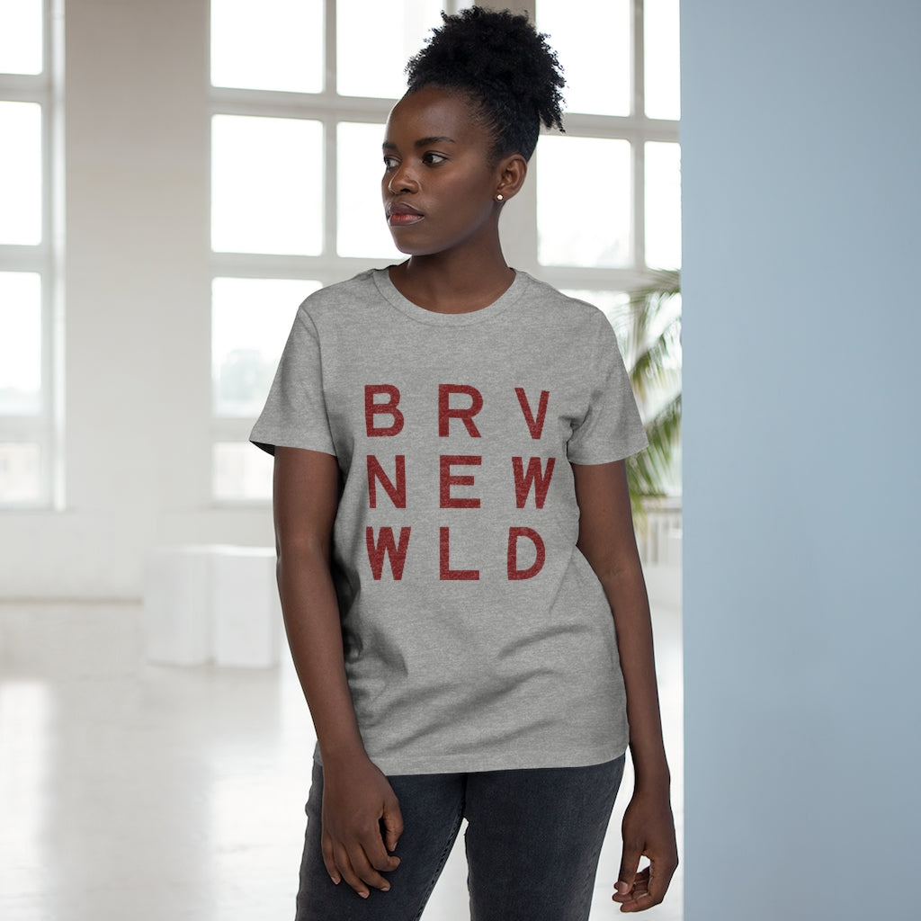 Brave Women’s Maple Tee - Burgundy Logo