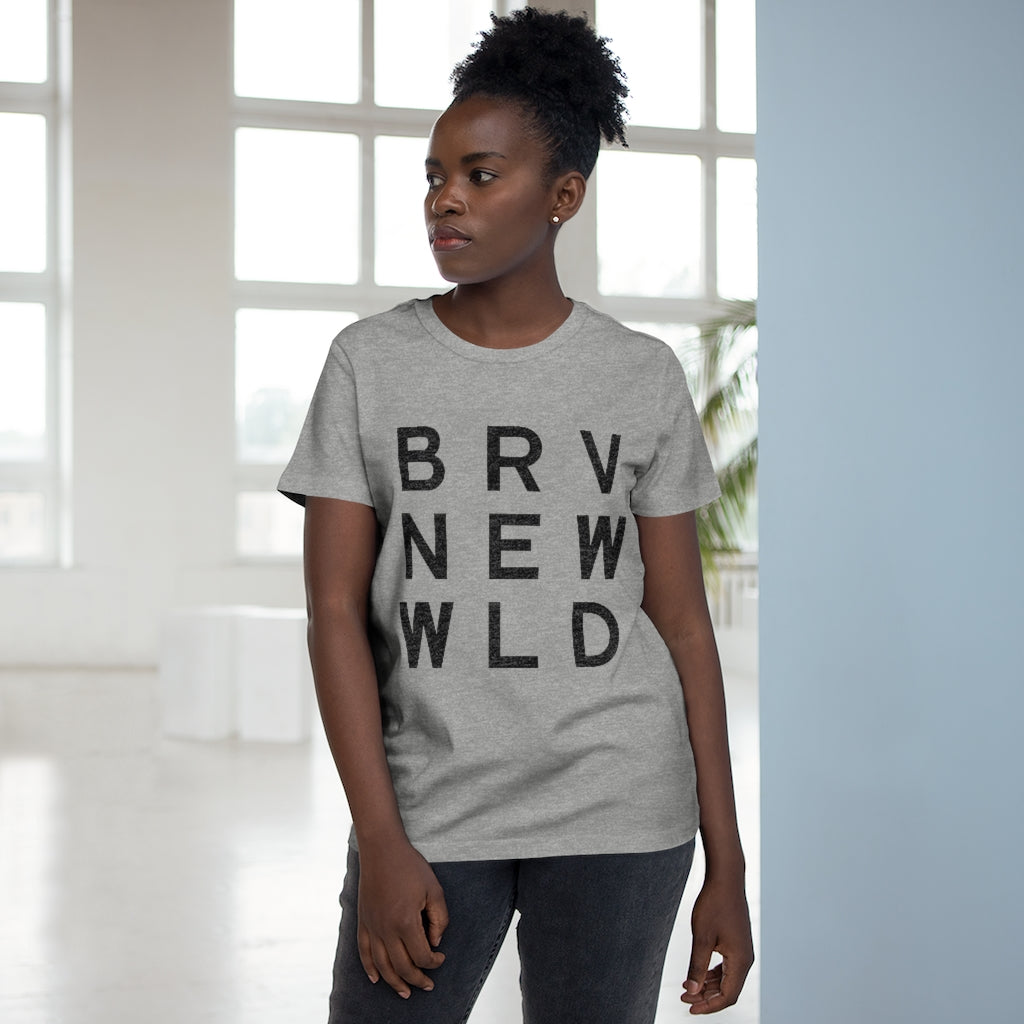 Brave Women’s Maple Tee - Black Logo BraveNewWorld.Wine