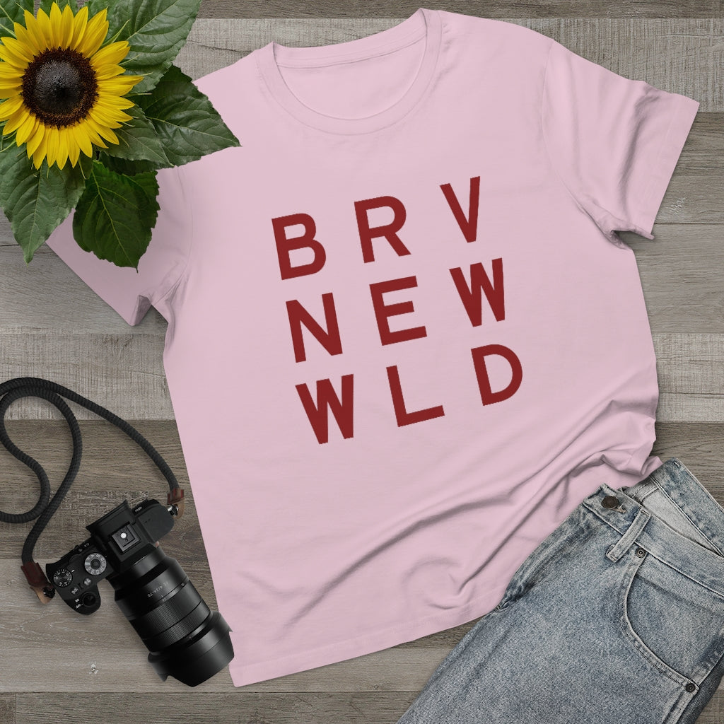 Brave Women’s Maple Tee - Burgundy Logo