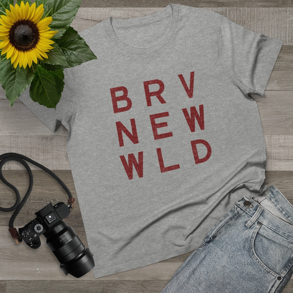 Brave Women’s Maple Tee - Burgundy Logo